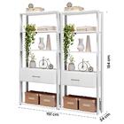 Conjunto De 2 Livreiros Emoção Com 4 Prateleiras E 1 Gaveta