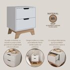 Conjunto De 2 Mesas De Cabeceira 100% Mdf Alice Branco / Frei