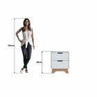 Conjunto De 2 Mesas De Cabeceira 100% Mdf Alice Branco / Frei