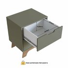 Conjunto De 2 Mesas De Cabeceira 100% Mdf Alice Verti/freijó