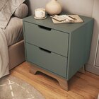 Conjunto De 2 Mesas De Cabeceira 100% Mdf Alice Verti/freijó