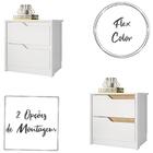 Conjunto De 2 Mesas De Cabeceira Doble Com 2 Gavetas