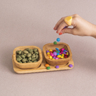 Conjunto De 2 Petisqueira De Bambu