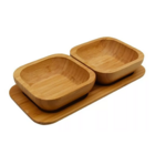 Conjunto De 2 Petisqueira De Bambu