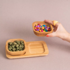 Conjunto De 2 Petisqueira De Bambu