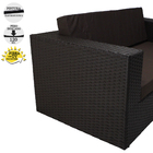 Conjunto De 2 Poltronas 1 Namoradeira Assento Estofado Com Me