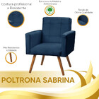 Conjunto De 2 Poltronas + 1 Puff Sabrina Veludo Star Confort