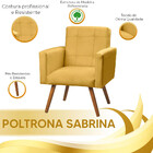 Conjunto De 2 Poltronas + 1 Puff Sabrina Veludo Star Confort