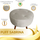 Conjunto De 2 Poltronas + 1 Puff Sabrina Veludo Star Confort