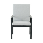 Conjunto de 2 Poltronas Alumínio com Braço Cinza 98x61x64cm Athena Naterial