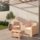 Conjunto de 2 Poltronas com Mesa de Centro Bege Rattan Novo Aquaplas