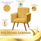 Conjunto De 2 Poltronas Decorativas Sabrina Veludo Star Confo