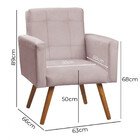 Conjunto De 2 Poltronas Decorativas Sabrina Veludo Star Confo