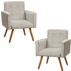 Conjunto De 2 Poltronas Decorativas Sabrina Veludo Star Confo