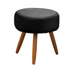 Conjunto De 2 Poltronas E 2 Puff Opala Veludo Preto Star Conf