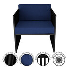 Conjunto De 2 Poltronas E Mesa De Centro Quadrada Com Tampo D