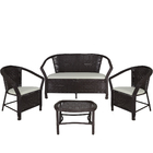 Conjunto De 2 Poltronas E Namoradeira Assento Estofado Com Me