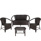 Conjunto De 2 Poltronas E Namoradeira Assento Estofado Com Me