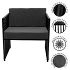 Conjunto De 2 Poltronas Em Fibra Sintética E Mesa De Centro Q