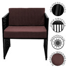 Conjunto De 2 Poltronas Em Fibra Sintética E Mesa De Centro Q