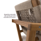 Conjunto de 2 Poltronas Madeira Acácia 74x66x80cm Marrom Oasis Naterial