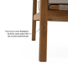 Conjunto de 2 Poltronas Madeira Acácia 74x66x80cm Marrom Oasis Naterial