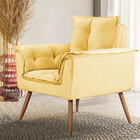 Conjunto De 2 Poltronas Opala Veludo Star Confort