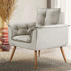 Conjunto De 2 Poltronas Opala Veludo Star Confort