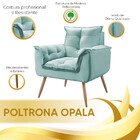 Conjunto De 2 Poltronas Opala Veludo Turquesa Ciano Star Conf