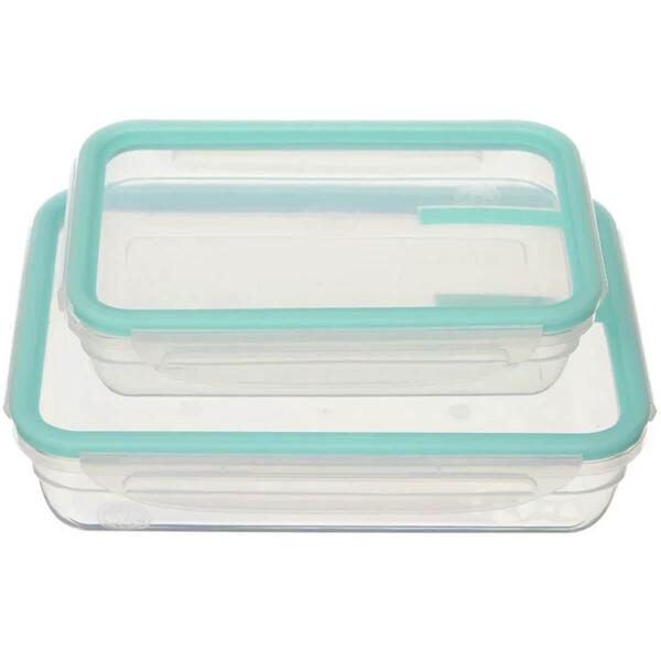 Conjunto De 2 Potes Herméticos Freshy 820ml E 1,6l Potes Reta