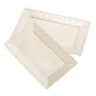 Conjunto De 2 Pratos De Porcelana Retangular Cream Wolff