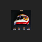 Conjunto De 2 Quadros 3d Helmet Np Bt52 E 88 Branco G53 - Gra