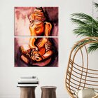 Conjunto De 2 Telas Decorativa Ganesha