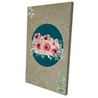 Conjunto De 2 Telas Decorativa Mulher Floral Flores Rosas