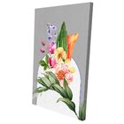 Conjunto De 2 Telas Decorativa Mulher Floral Plantas E Flores