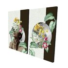 Conjunto De 2 Telas Decorativa Mulher Floral Silver Moon