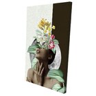 Conjunto De 2 Telas Decorativa Mulher Floral Silver Moon