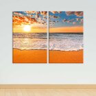 Conjunto De 2 Telas Decorativa Praia