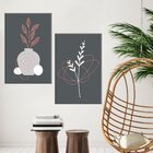 Conjunto De 2 Telas Decorativa Vaso Com Ramo