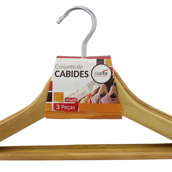 Conjunto De 30 Cabides Infantil Em Madeira Nobre E Resistente