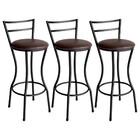 Conjunto De 3 Banquetas Alta Home De Aço De Carbono