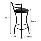 Conjunto De 3 Banquetas Alta Home De Aço De Carbono