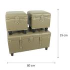 Conjunto De 3 Baús Lead L'hermitage Em C Ecológico