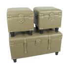 Conjunto De 3 Baús Lead L'hermitage Em C Ecológico