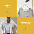 Conjunto De 3 Cabides De Metal Revestido De Pvc Finesse Oikos