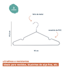 Conjunto De 3 Cabides De Metal Revestido De Pvc Finesse Oikos