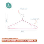 Conjunto De 3 Cabides De Metal Revestido De Pvc Finesse Oikos