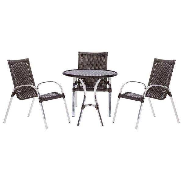 Conjunto De 3 Cadeiras De Area Colombia E 1 Mesa Alta Toquio