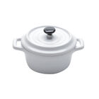 Conjunto De 3 Mini Panelas Redondas Porcelana Branca - 12 7cm