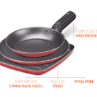 Conjunto De 3 Peças Garlic - Brinox Vermelho Brinox